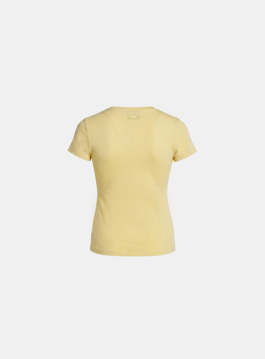 배드블러드 [w-tee26-194] Everyday Crew Neck Short Sleeve T-Shirt - Yellow 상품 이미지 2