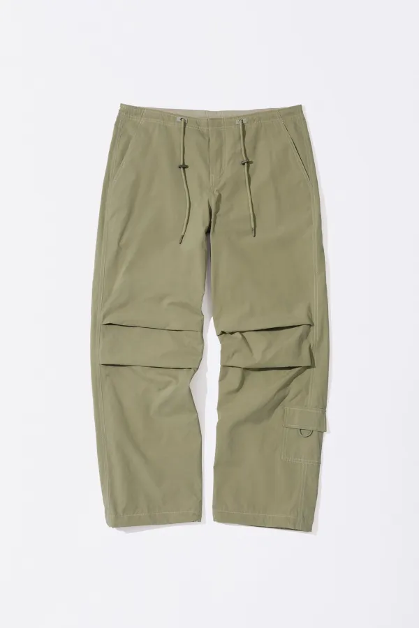 String Parachute Pants Washed Beige