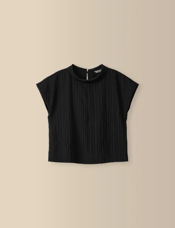 2nd / Riviera Pleats Blouse (Black)