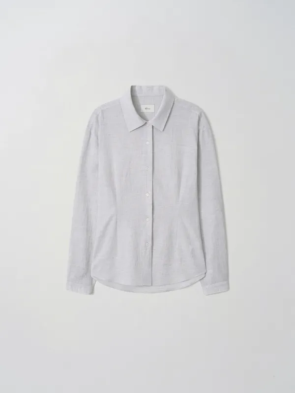 slim shirt (misty check)
