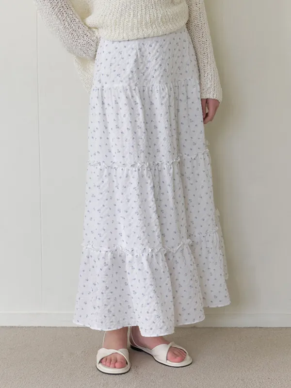 Blow balm skirt (blue flower)