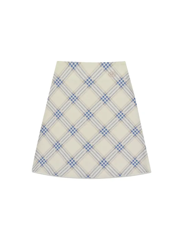 [6/15 출고][태연 착용][6차] Essential Check Mini Skirt Blue