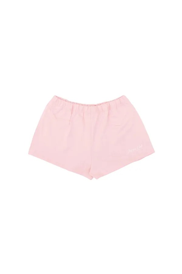 Piv\'vee Printed Drawstring Shorts (bubble pink)