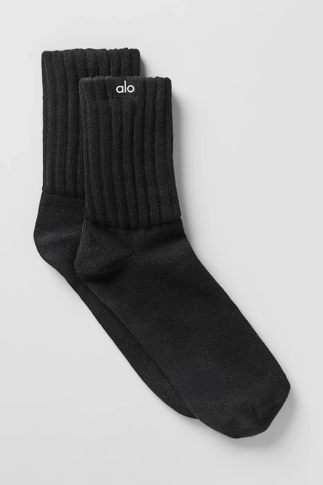 알로요가 Unisex Half-Crew Scrunch Sock - Black 상품 이미지 1