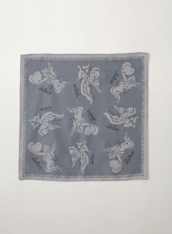 Angel Silk Scarf - Charcoal