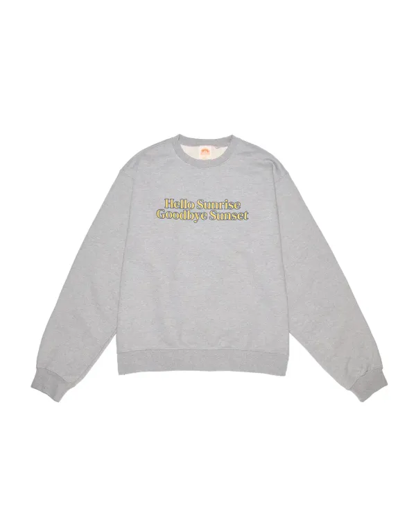 Classic Typo Logo Sweatshirt_Melange Gray