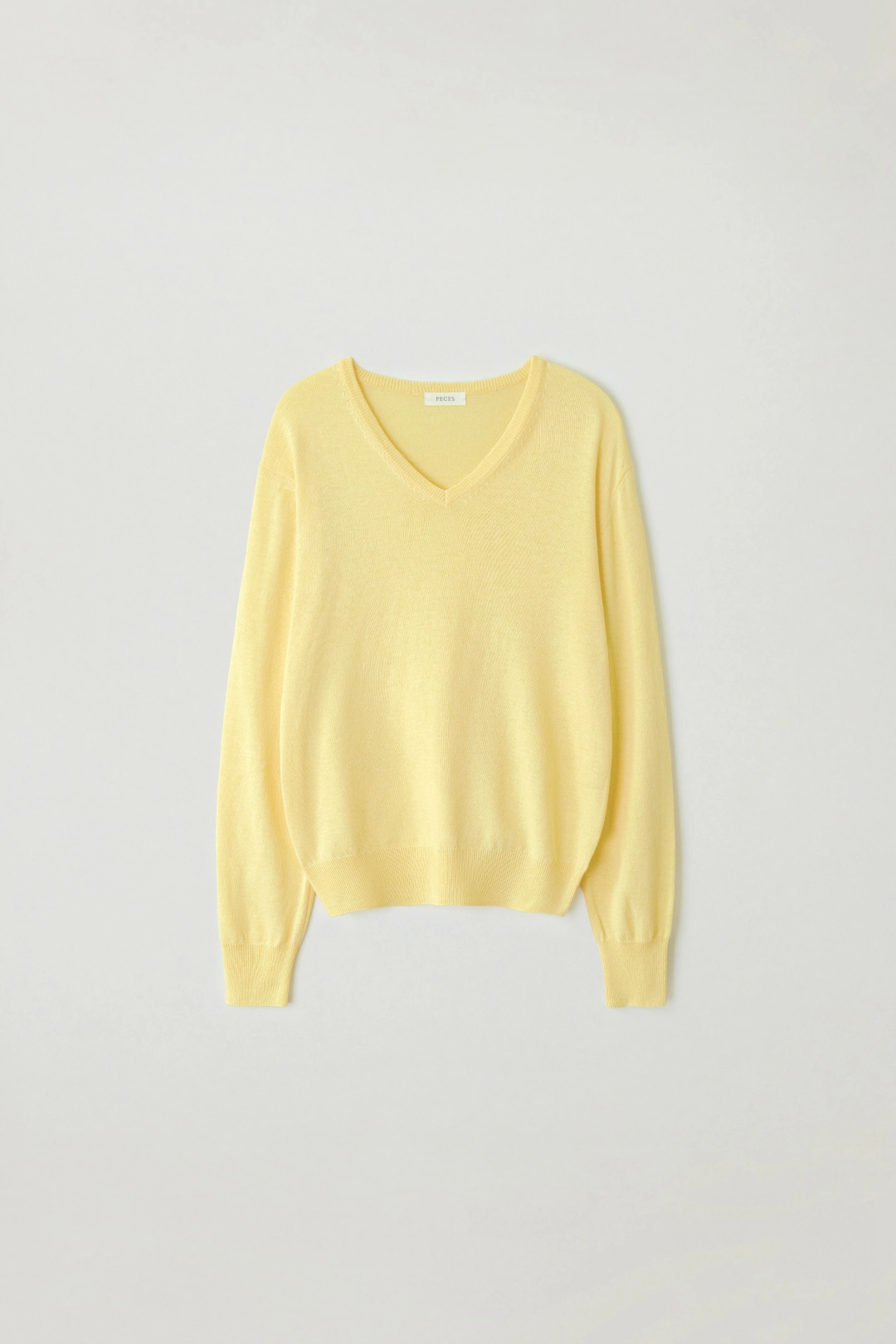 페세스 Cotton v-neck knit (Yellow) 상품 이미지 1