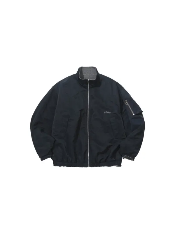 [10/30 순차발송]Reversible Fleece Bomber Jacket Navy_F263JK23 - FRITUR(프리터)