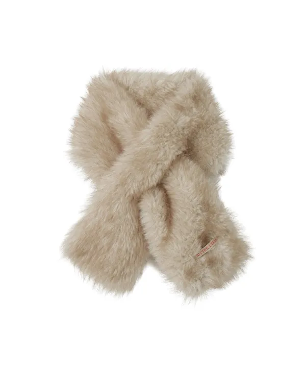 Soft Fur Muffler-Beige