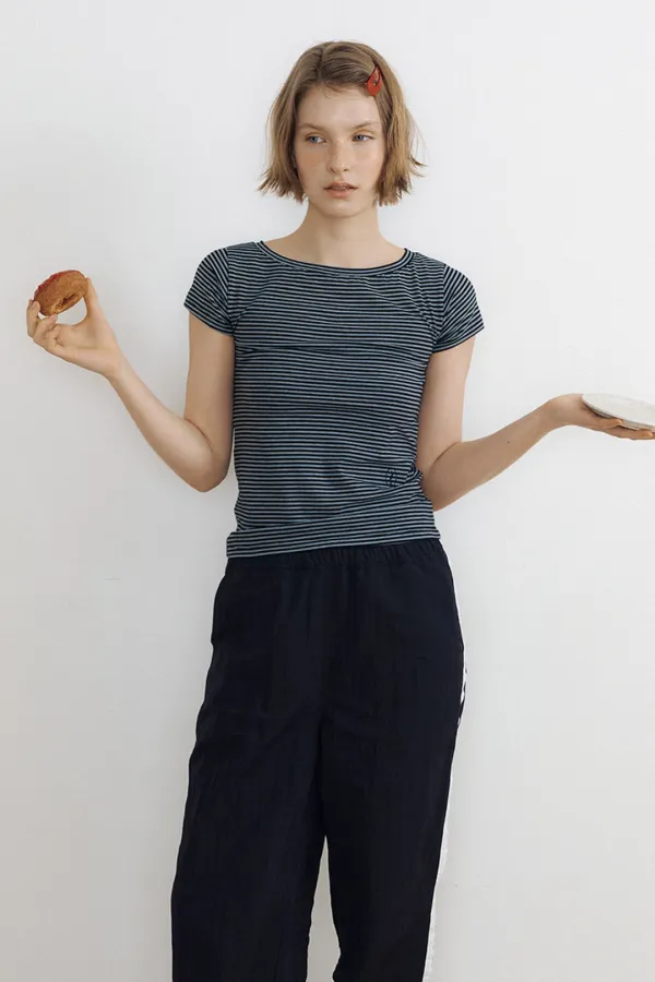 Stripe Baby Tee (black)