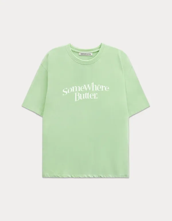 2nd / Wave Logo Over-Fit Top - Mint