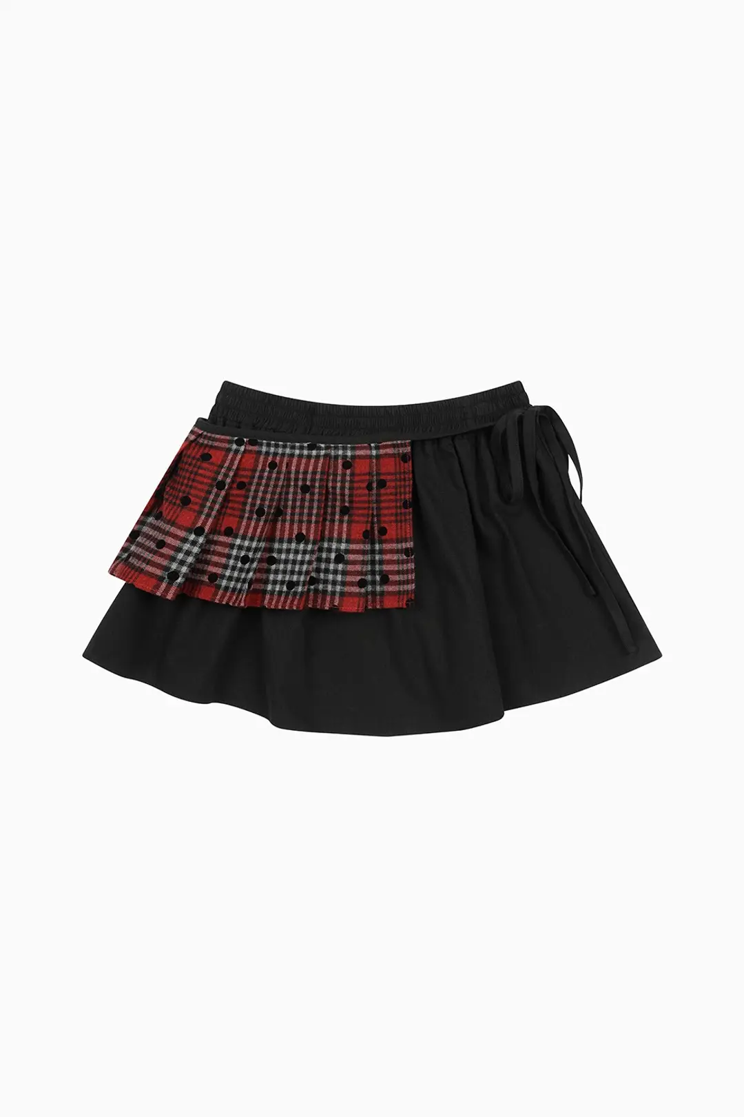 오헤시오 CHECK TWOWAY MINI SKIRT, RED BLACK 상품 이미지 3