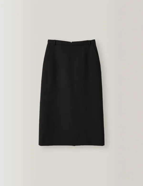 Forte Back Slit Skirt (Black)