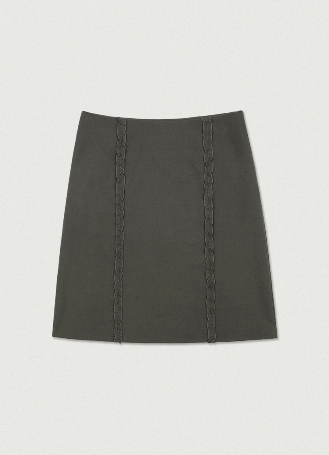 러브바이무드 Frill Midi Skirt [deep brown] 상품 이미지 1