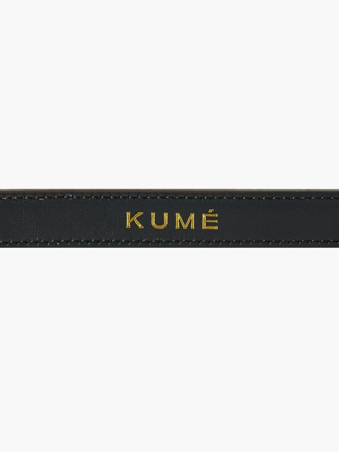 쿠메 Adjustable Gold Clasp Leather Belt, Brown 상품 이미지 3