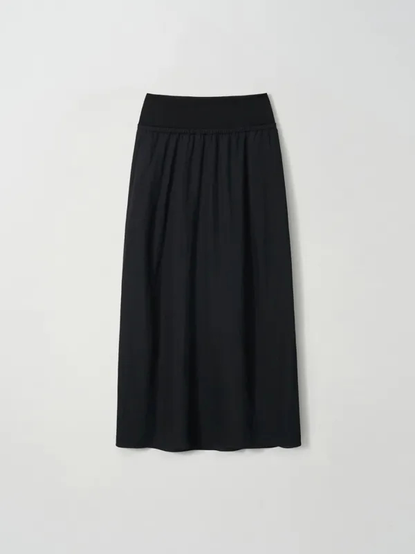viscose banding skirt (dark navy)