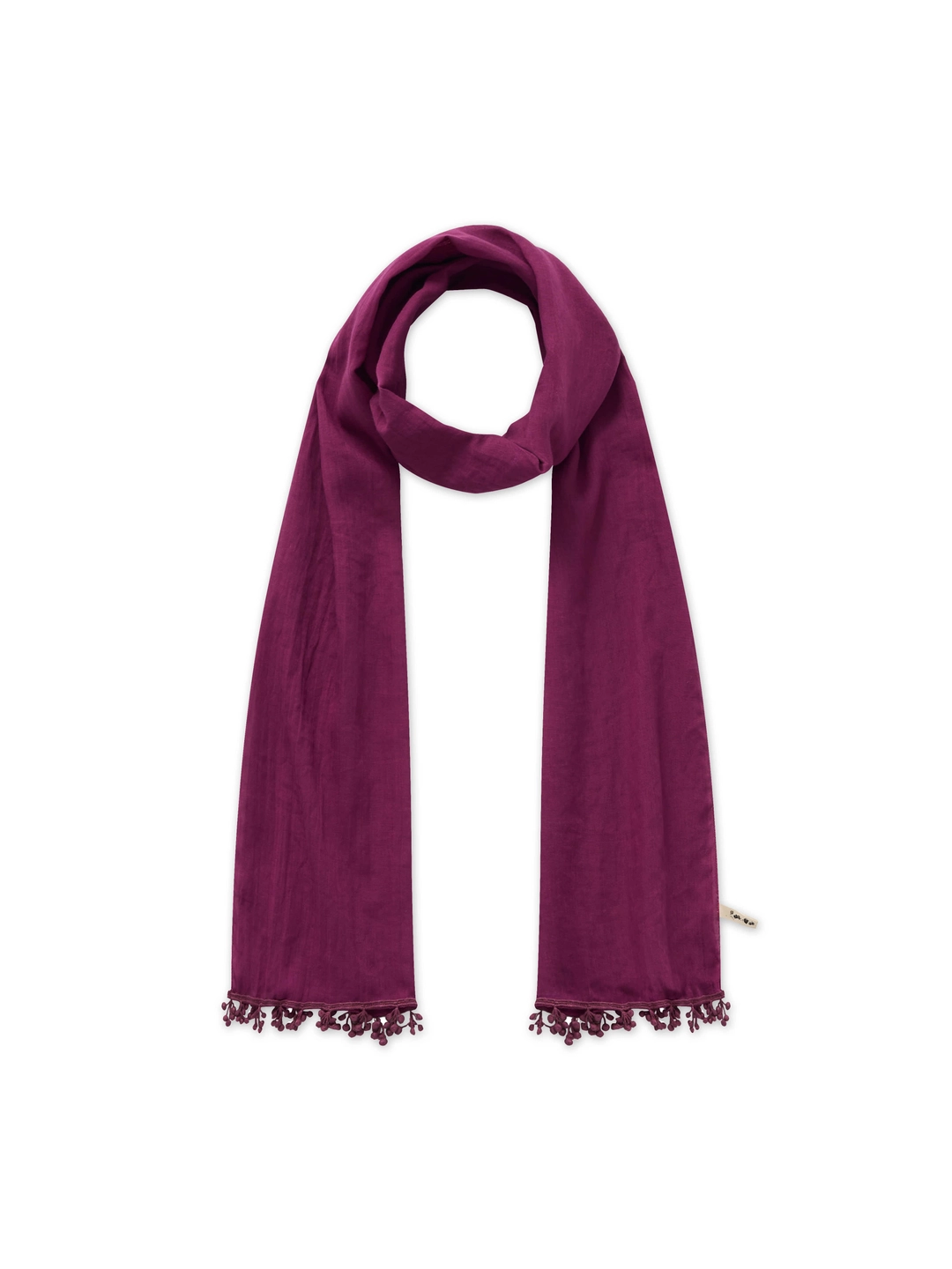 콜로신스 FERN TASSEL SCARF PLUM 상품 이미지 1