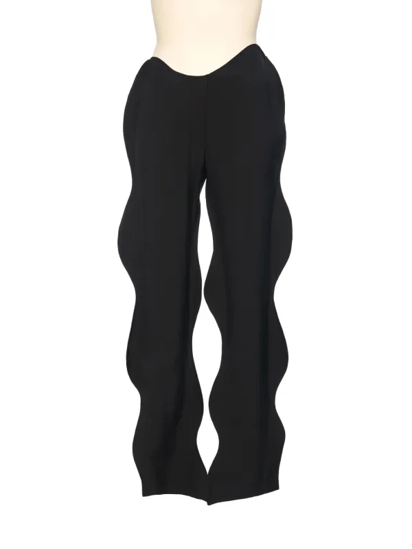 SS26 BLACK WAVY PANTS