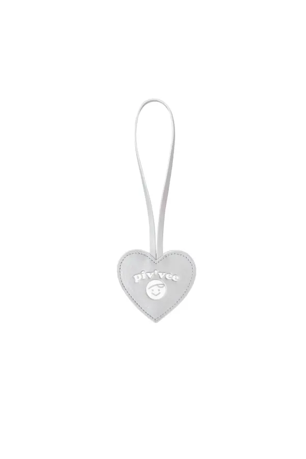 Heart Piv\'vee Name Tag (space silver)