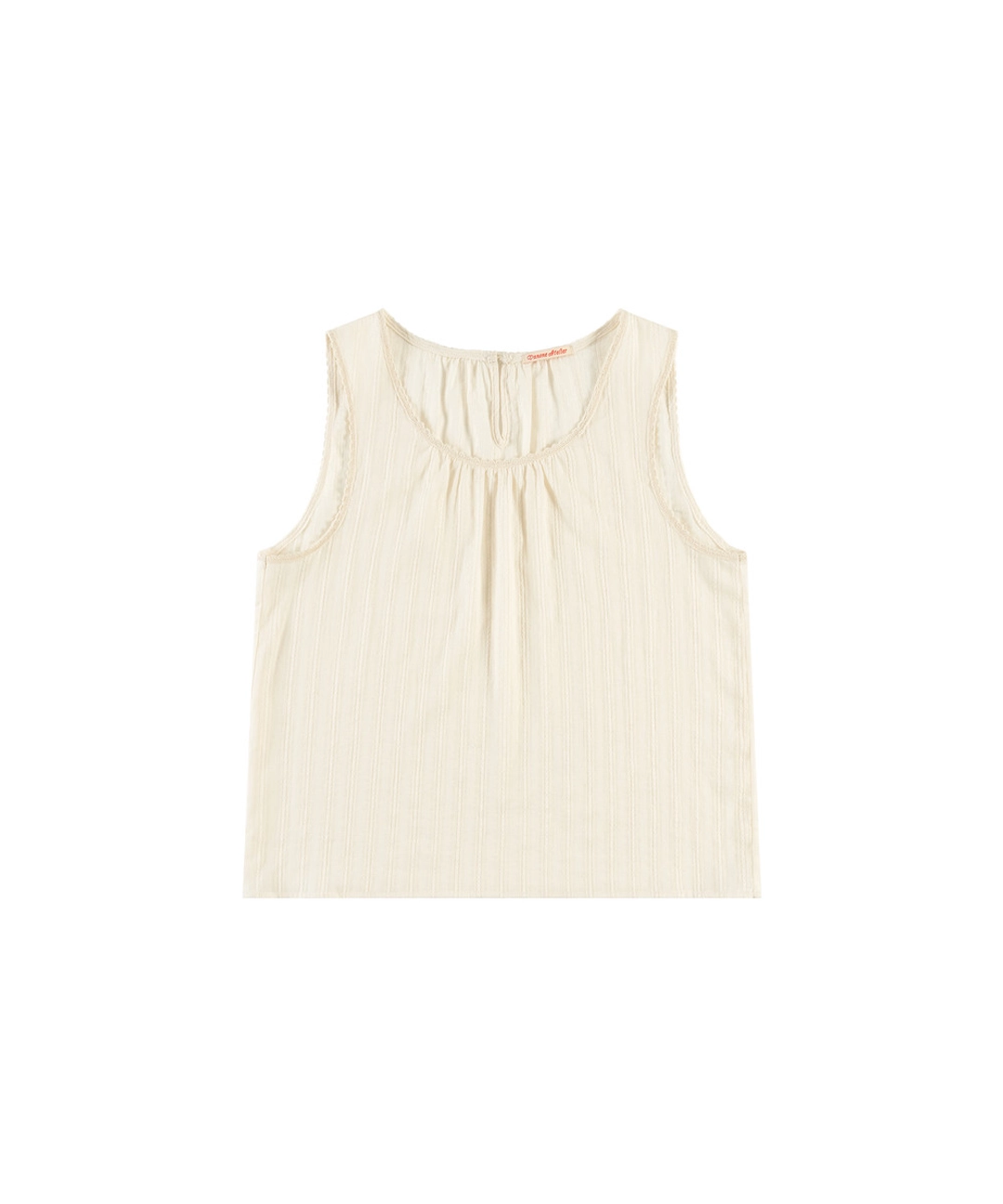 반원 아뜰리에 A3592 스트라이프 슬리브리스 탑_Cream 상품 이미지 1