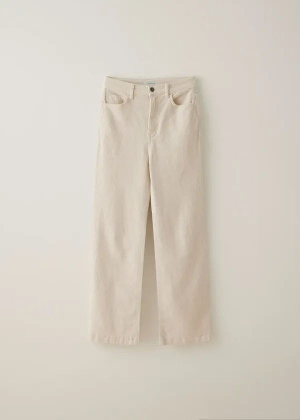 T/T Corduroy semi bootscut denim (cream)
