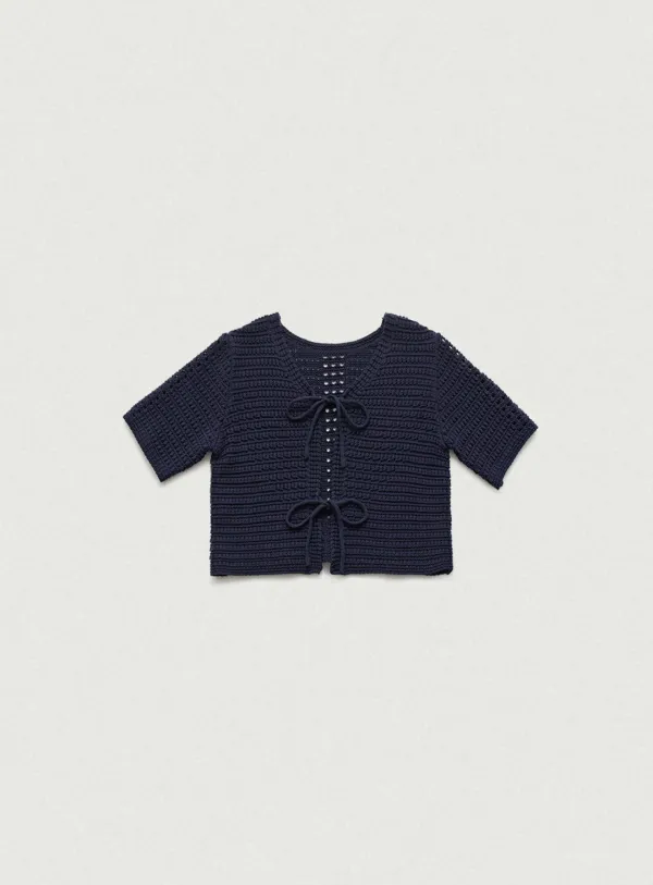 [Last Offer] Navy Cous Tie Cardigan