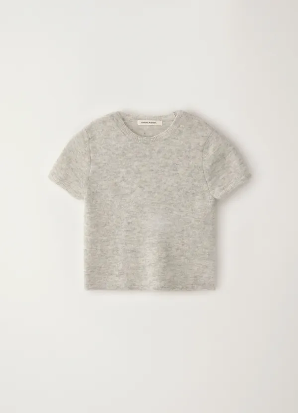 Kotte alpaca short sleeve knit (Gray)