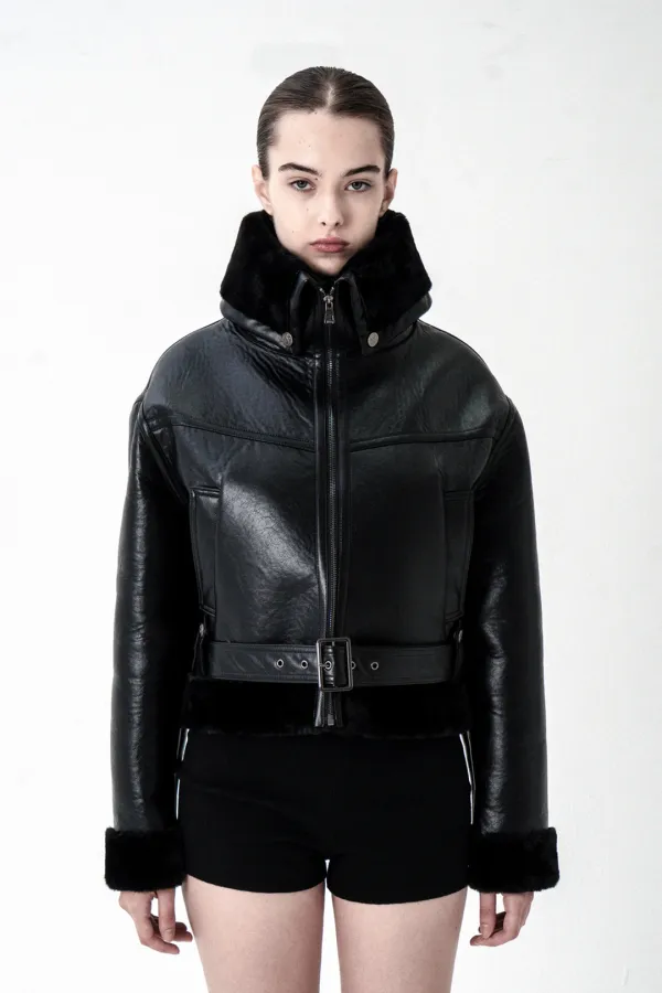 LINE BELT MUSTANG JACKET BLACK