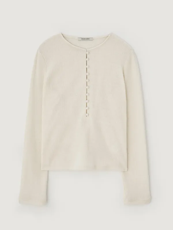 Button point top - Ivory