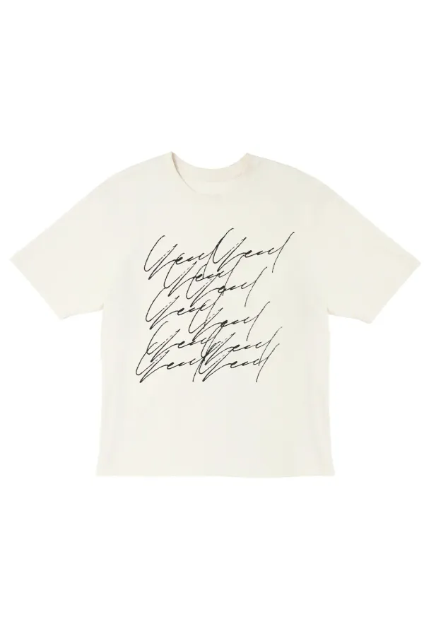 SIGNATURE OVERSIZED T-SHIRT LIGHT BEIGE