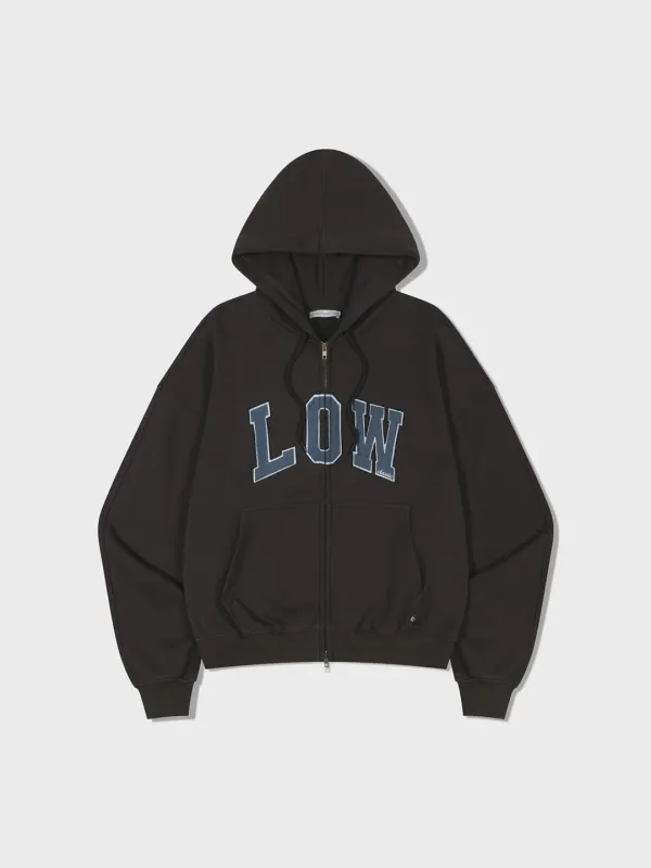 Low Soft Sweat Zip-Up Hoodie_Charcoal
