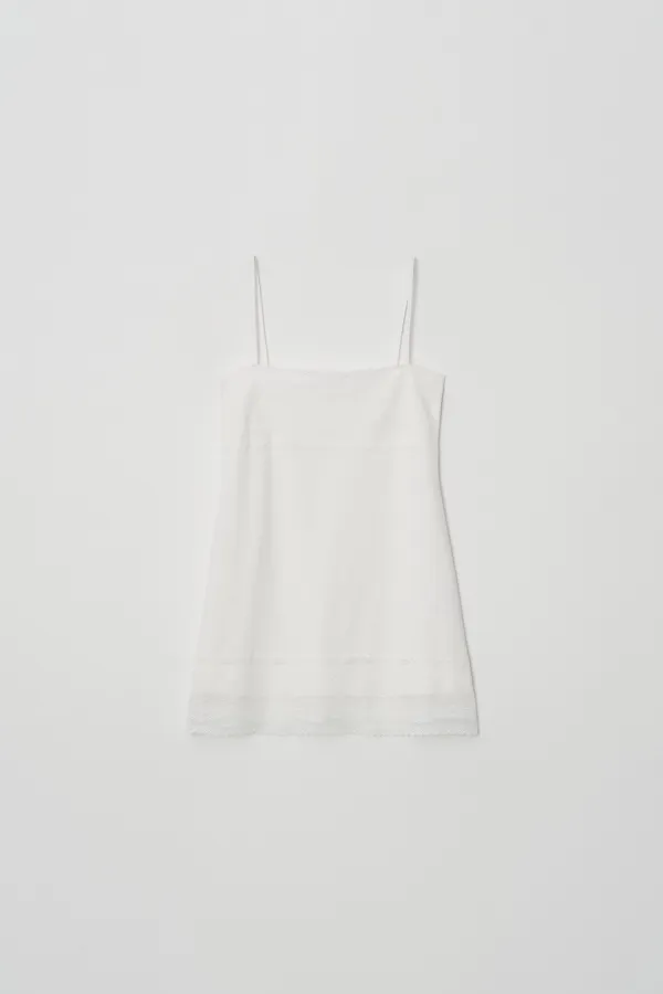 [2차] Lace Detail Mini Dress (white)