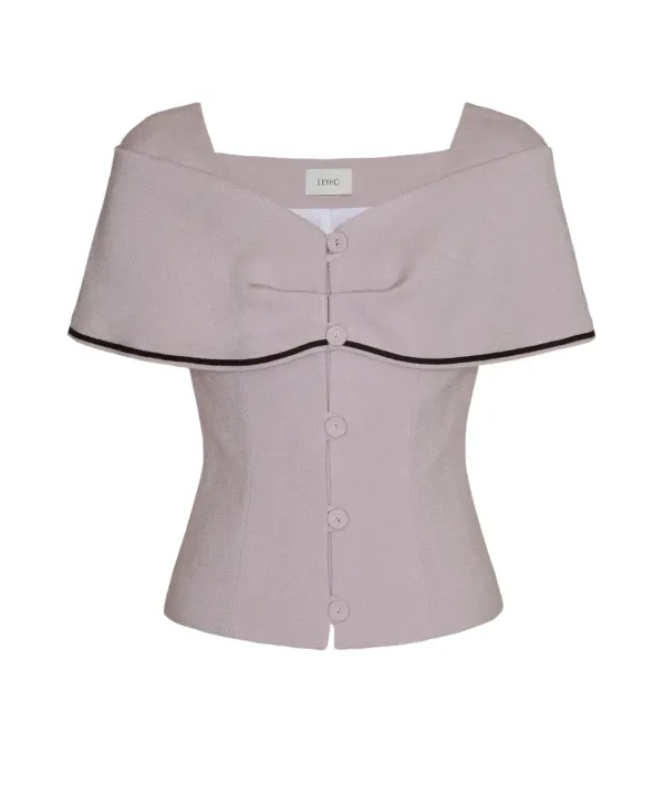GARDEN SAND CREPE TOP