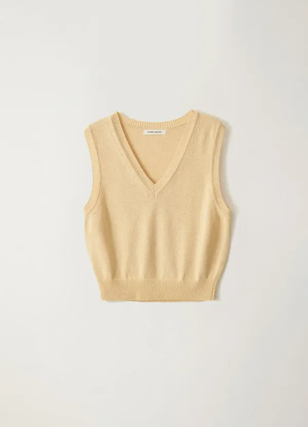 Basic v-neck slipover (Yellow)