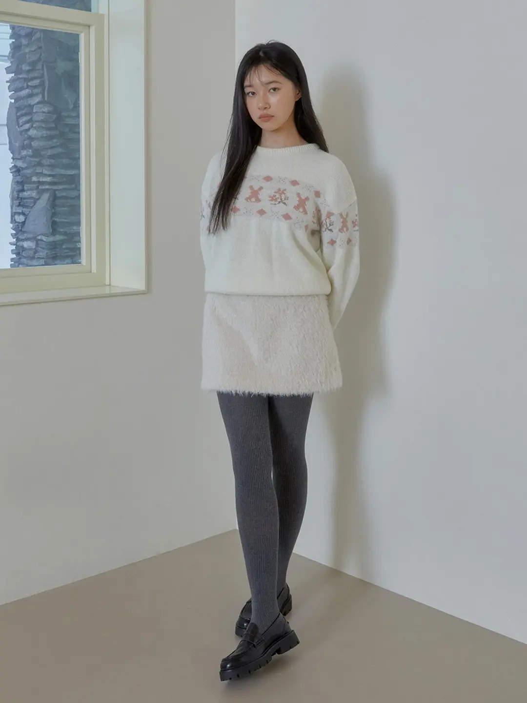 마가린핑거스 RABBIT WOOL SWEATER (IVORY) 상품 이미지 2