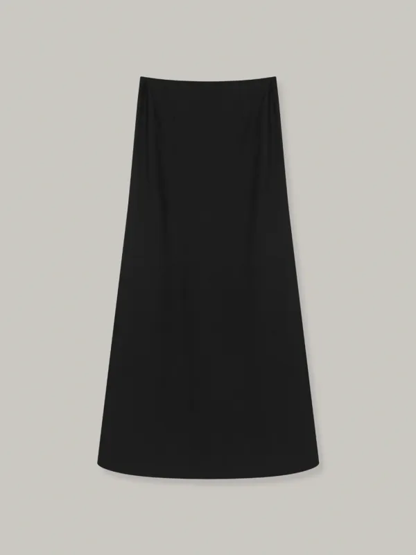 essential long skirt (black)