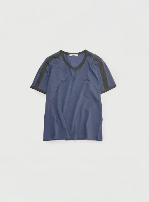 ORDINARY V-NECK TOP - BLUE