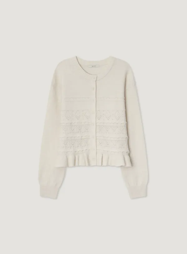 SUKI FRILL CARDIGAN_CREAM