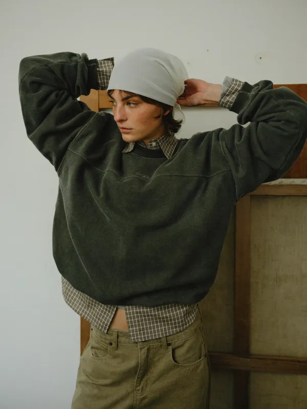 Used sweatshirt (olive green)