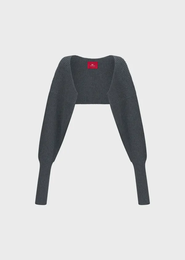 Knit Bolero Warmer Gray
