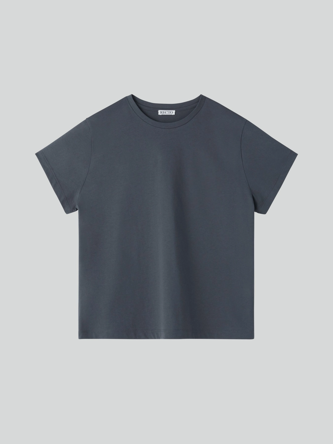 렉토 RECTO LOGO CAP SLEEVE TOP (CHARCOAL GREY) 상품 이미지 1