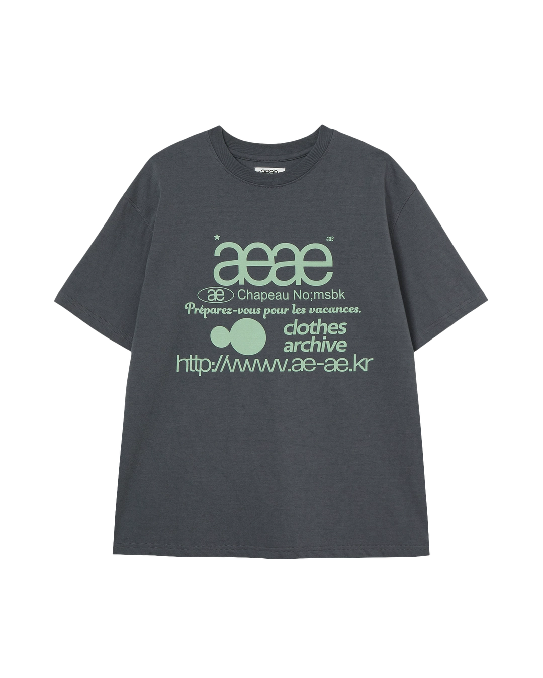 에이이에이이 [6/12 예약발송] WEB LOGO T-SHIRTS [CHARCOAL] 상품 이미지 1
