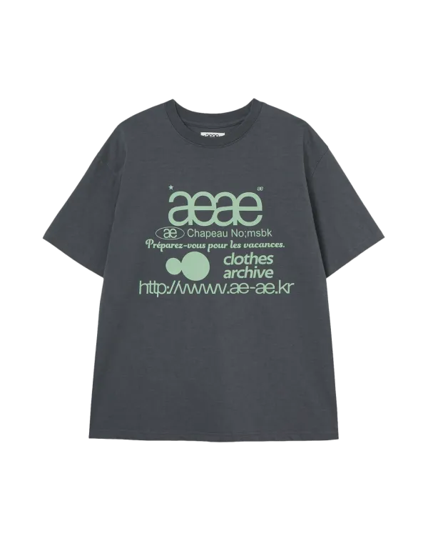 [6/12 예약발송] WEB LOGO T-SHIRTS [CHARCOAL]