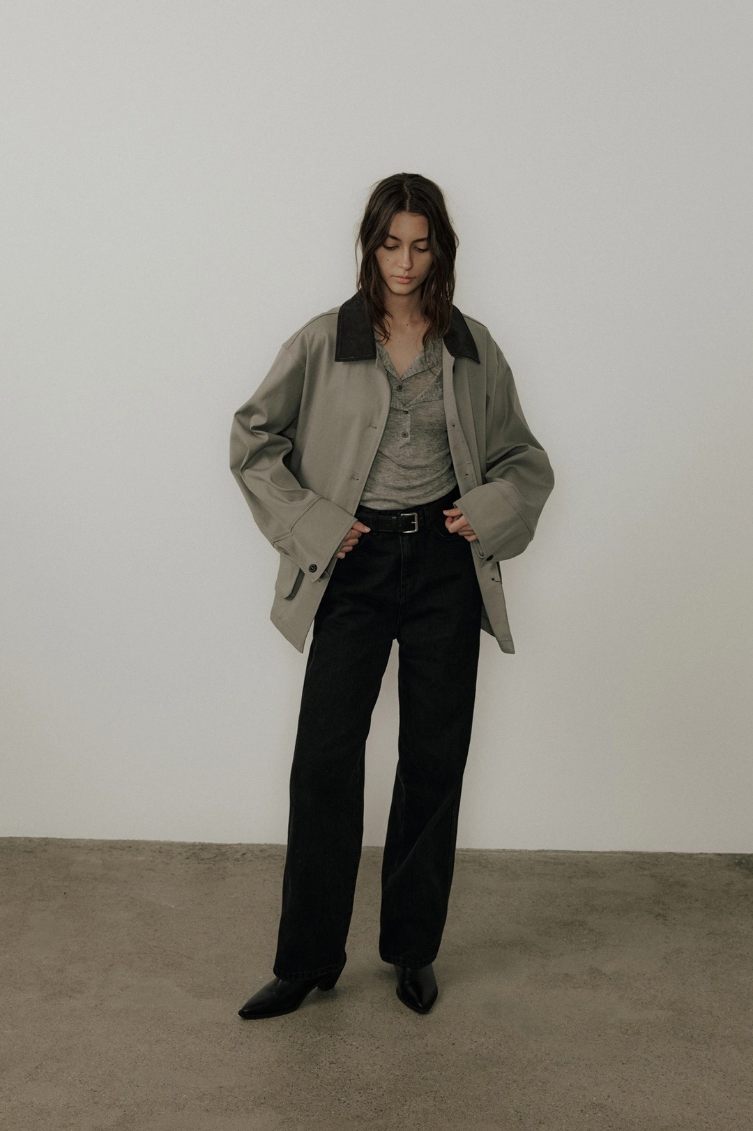 더릴 Corduroy Point Work Jacket_Blue gray 상품 이미지 2