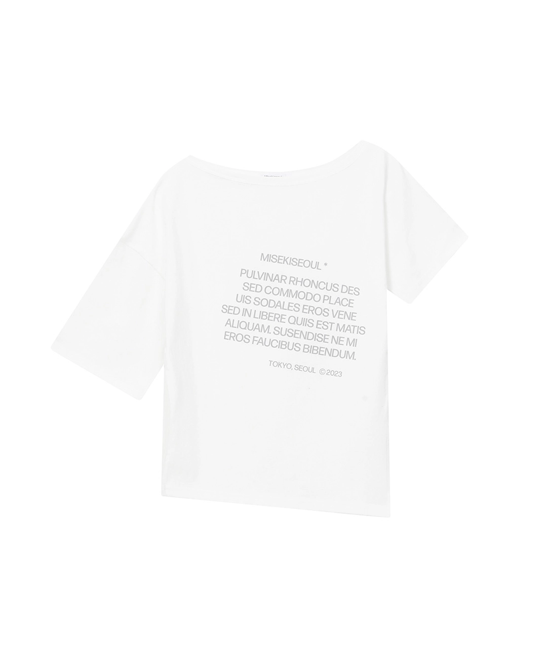 미세키서울 Unbalanced quote slit sleeves WHITE 상품 이미지 1