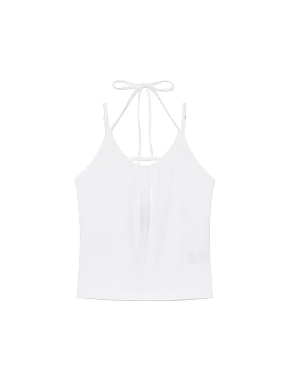 Double Strap Tank Top Off-White