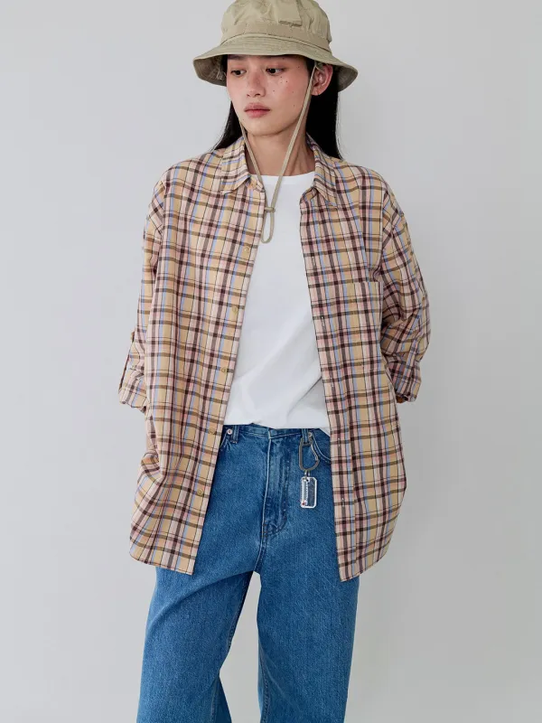 Billie madras shirt_apricot