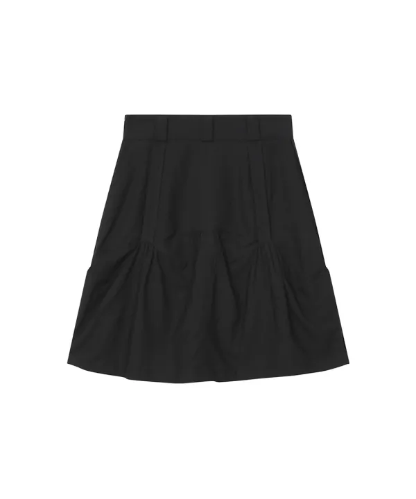 [레이 PICK] Slouchy balloon midi skirt BLACK