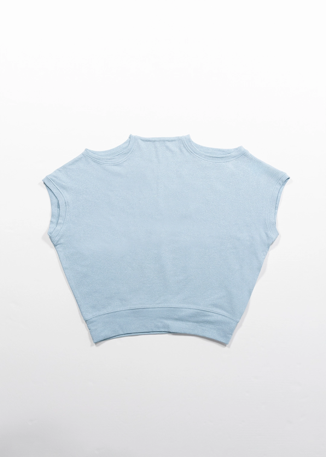 생긴 GLITTER DOUBLE NECK VEST - SKY BLUE 상품 이미지 2