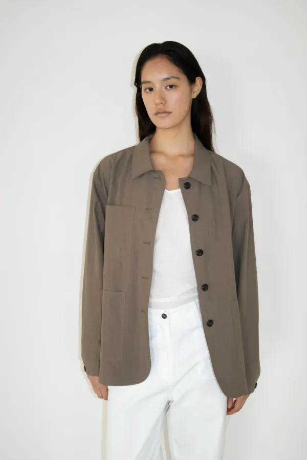 Breeze Cotton Work Jacket (Brown)